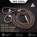 Sutuiying QKZ T1 Earphone Cable 200 Core Copper Silver-plated Upgrade Cable Fifty percent discount 0.75mm 3.5mm 2Pin Wired Headset For KZ ZSN ZS10 Pro EDX TRN. 