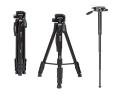 Techlife Upto 6Ft Height Professional Aluminium Tripod, Monopod For All Dslr Cameras (Black). 