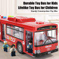 Aomeidaju Toy Bus with Opening Doors Realistic Model Bus Toy with Lights Sounds Friction-powered Movement Perfect Gift for Kids in Asia Model. 