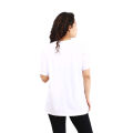 White Round Neck Half Sleeve Nepal Flag Printed T-Shirt For Women. 