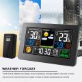 3-In Weather tation Clock Wall ounted Digital Clock Thermometer Hygrometer Barometer 220V. 