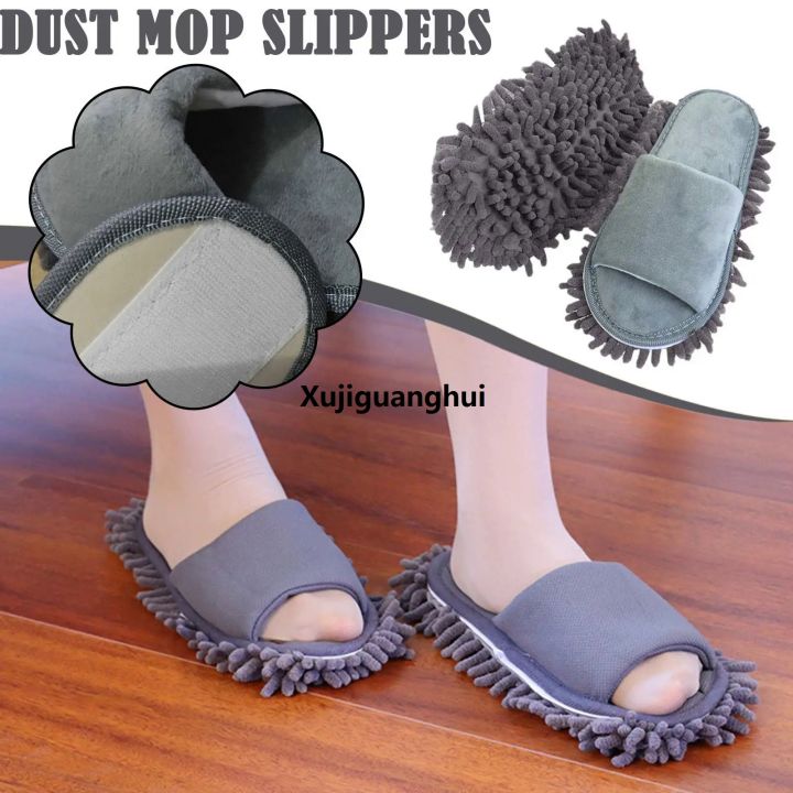 Xujiguanghui%201%20pair%20Washable%20Microfiber%20Dust%20Mop%20Slippers%20Lazy%20Quick%20Floor%20Home%20Tools%20Bathroom%20Shoes%20Cleaning%20Home%20Slipper%20Cleanning%20Cle%20A1A1%20-%20Image%202