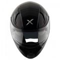 Axor Apex Solid Black Double Visor Helmet. 