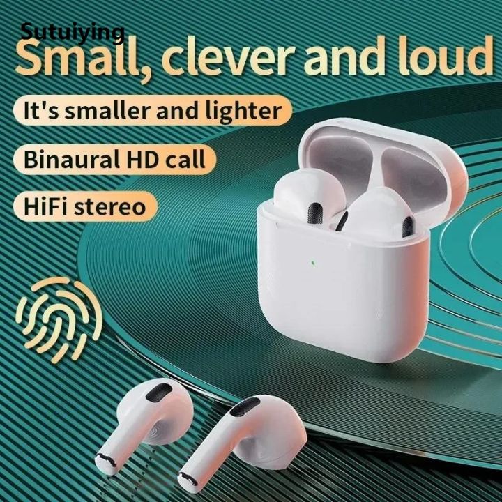 Sutuiying PRO4 Wireless Bluetooth Earphones Headphones Outdoor Sport Headset New style 5.3 With Charging Bin Display Touch Control Earbuds for Muisc