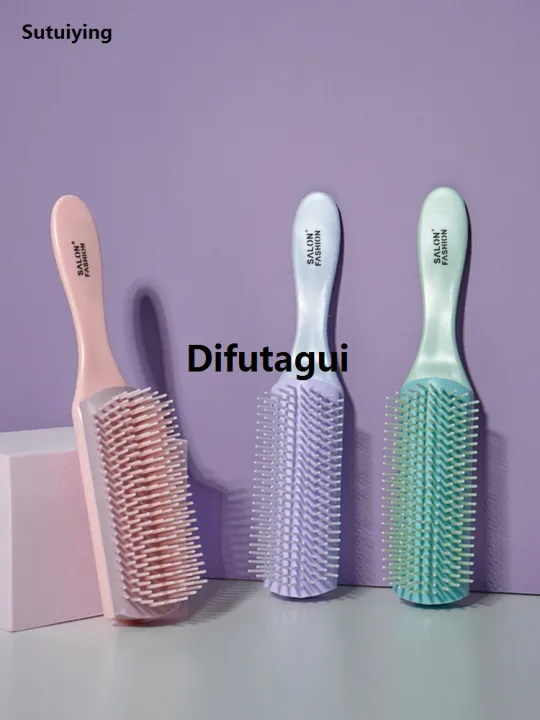 Difutagui%20Denman%20Brush%20Hair%20Detangling%209-Rows%20Hair%20Brush%20Detangler%20Hairbrush%20Bargain%20price%202025%20Scalp%20Massager%20Straight%20Curly%20Wet%20Hair%20Combs%20Hairdressing%20-%20Image%203