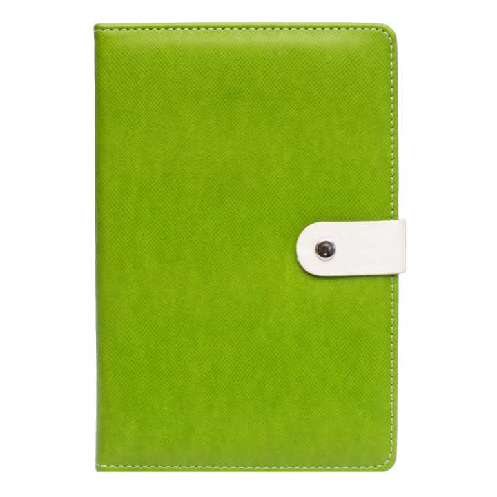 Light Green Note Book Diary With Clip Lock