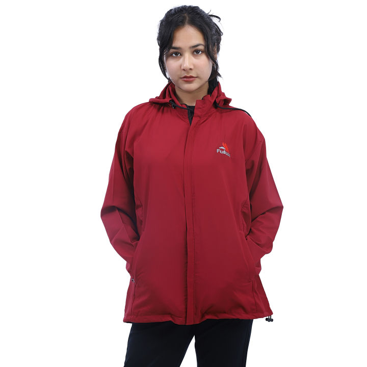 Red Color Lightweight Windcheater for Women
