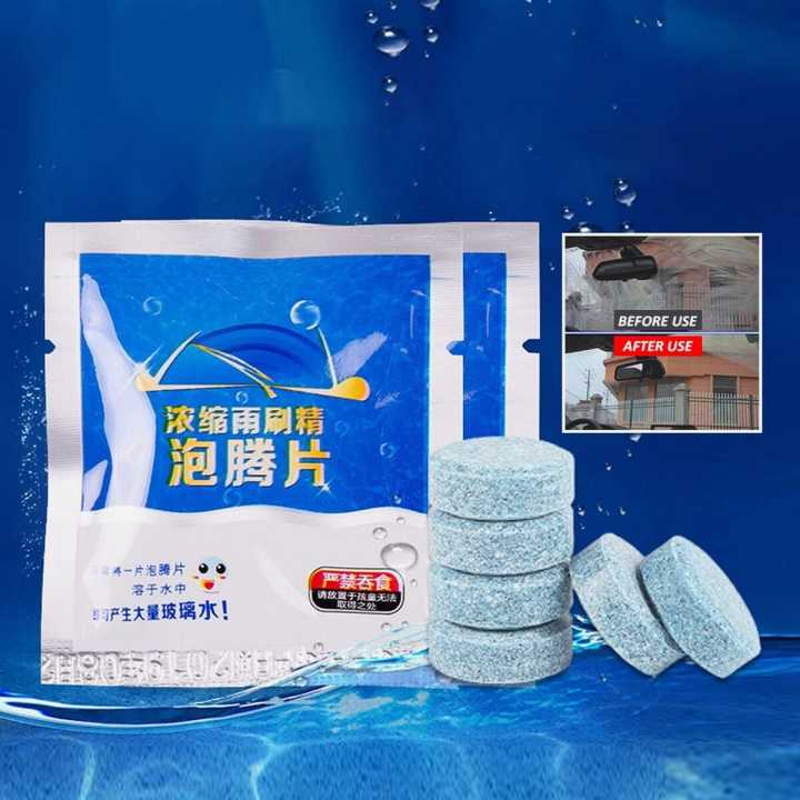 10 Pc Car Cleaning Effervescent Tablets Windshield Ultra-clear Wiper Glass Cleaning Detergent Universal