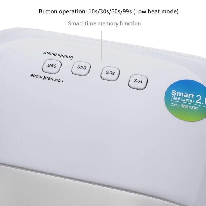 SUN3%2048W%20UV%20LED%20Professional%20Nail%20Lamp%20for%20Gel%20Nail%20Polish%20Curing%20UV%20light%20Nail%20Dryer%205%20Fingernails%20&%20Toenails%20with%20Sensor,%2039pcs%20LED%20Beads%20-%20Image%202