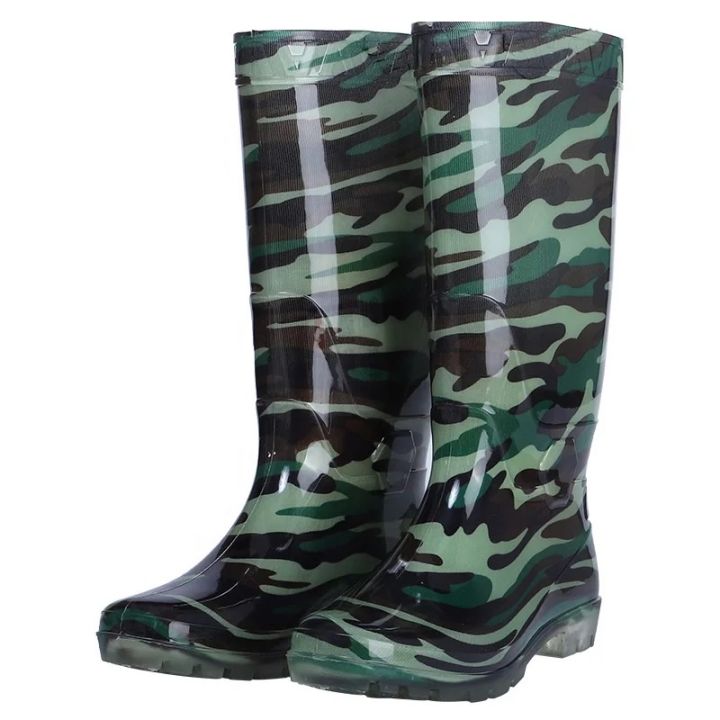 Long Waterproof Monsoon Gumboot / Rainboot For Men - Army Green | Multisize | Fashion | Gum Boots For Men