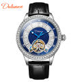 Dulunwe brand fashionable business luxury rhinestone dial, luminous sports waterproof automatic mechanical men's watch. 