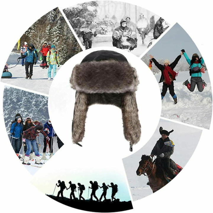 Waterproof%20Trapper%20Hat%20Adjustable%20Russian%20Ski%20Aviator%20Cap%20Winter%20Warm%20Trooper%20Hat%20for%20Outdoor%20Activities%20Cold%20Weather%20Winter%20-%20Image%203