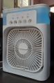 Portable AC Fan: 3 Speeds, 600ML, Colorful Lights. 
