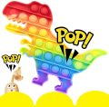 Pop It Fidget Toy Dinosaur Shape Rainbow Pop Sensory Squeeze Poppet Toy -. 