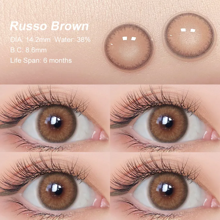 Solzy%20%5BDubai%20New%20Arrivals%5D%20Magister%20Lens%20Doll%20Eyes%2014.2mm%20Russo%20Colored%20Contact%20Lenses%20Brown%20Gray%20Makeup%20-%20Image%202