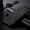 lthmy for OnePlus Nord 2T case Retro Denim Leather Flip Wallet Stand Casing Cover. 