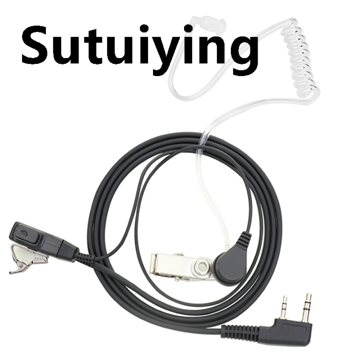 Sutuiying 2pin Covert Acoustic Air Fbi Headset Earpiece Security Luxury ...