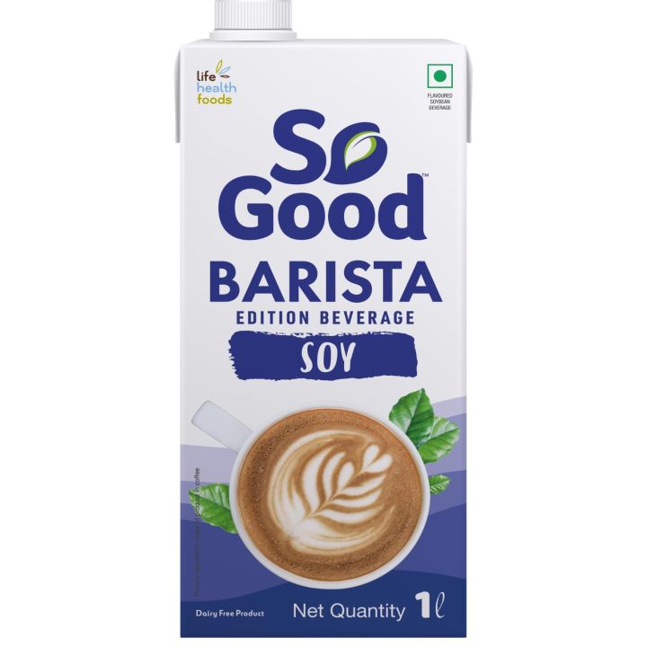 So Good Soy Milk (100% Vegan Milk, Plant Based Milk, Barista Edition, No Added Preservatives And No Added Sugar)- 1Ltr