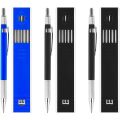 NCANRUI 3Pcs Black Lead Pencils HB Mechanical Pencils Mechanical Pencil Set with 36Pcs HB Leads Refill for Writing Draft Drawing. 