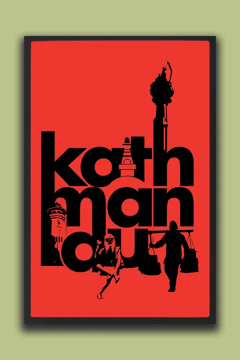 Kathmandu%20Nepal%20City%20Typography%20Printed%20Wall%20Poster%20%E2%80%93%20Red%20&%20Black%20Urban%20Art%20%7C%20One%20Piece%20Frame%20-%20Image%202