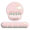 Creative Non-Slip Tulip Mouse Pad Hand Support Thickened Wrist Rest Mouse Pad Cute Rubber Base Mouse Wrist Rest Office Desk. 