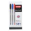 Kusum Safari Ball Pens 0.6mm - 20 Pcs Black. 