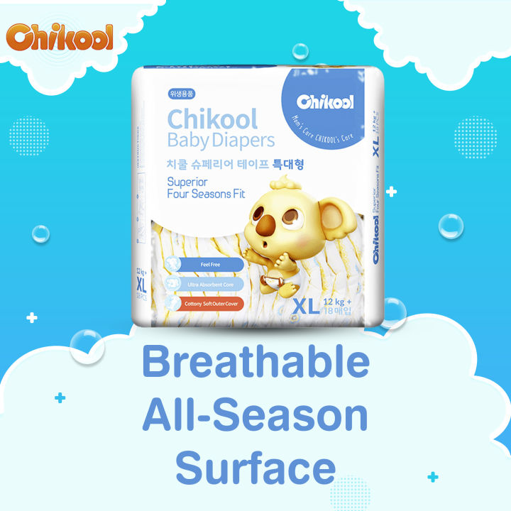 Chikool%20Superior%20Tape%20Diaper%20XL%2018%20Pieces%20Single%20Pack-%20Korea%20-%20Image%202