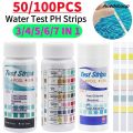 Anedshaop 50/100Pcs Water Test PH Strip Multipurpose 3/4/5/6/7-in-1 Water Tester Hot Selling Paper High Precision Easy Detection For Aquarium Pool Spa. 