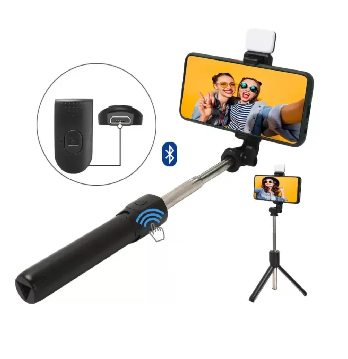 R15%20Bluetooth%20Extendable%20Selfie%20Stick%20With%20Led%20Light%20Wireless%20Remote%20And%20Tripod%20Stand%20-%20Image%202