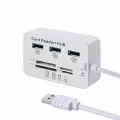 USB 3.0 Card Reader 3 Ports USB Hub 3.0 High Speed External Memory Card Reader For MS Micro SD SD MMC M2 TF Cards. 