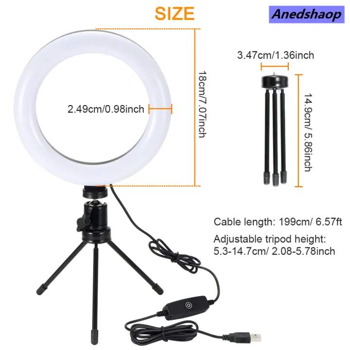 Anedshaop%20%E3%80%90Special%20Promotion%20%E3%80%9118CM%20Dimmable%20Photography%20LED%20Selfie%20Ring%20Light%20Camera%20Fashion%20Phone%20Ring%20Lamp%2010%20inch%20With%20Table%20Tripods%20For%20Makeup%20Video%20Live%20Studio%20-%20Image%205