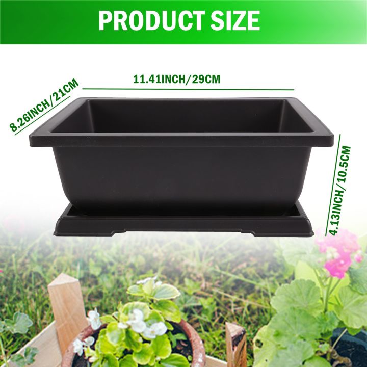 NAMUNY%20Large%20Flower%20Pot%20Rectangle%20Bonsai%20Nursery%20Planter%20Balcony%20Container%2029X21X10.5cm%20-%20Image%202