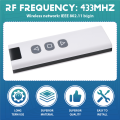 OUMERY Tuya Smart Life WiFi 433Mhz Blind Curtain Switch with RF Remote for Electric Roller Shutter Control, 1RC 1RE. 