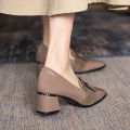 Prodigious Loafers Women Shoes Spring Chunk Heels Women Office Designer Comfort Slip-On Casual High Heels Footwear. 