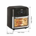 Glen  Air Fryer Digital, 12 Litre Capacity, 8 Pre Set Menu, Time and Temperature Control, 2000W - (SA 3040 DSS). 