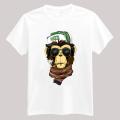 100% Cotton Half Sleeves Round Neck Design Monkey Themed T-Shirt For Men. 