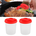 16PCS Salt and Pepper Shakers Moisture Proof Salt Shaker with Red Covers Lids Plastic Airtight Spice Jar Dispenser. 