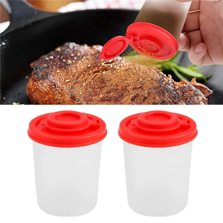 16PCS%20Salt%20and%20Pepper%20Shakers%20Moisture%20Proof%20Salt%20Shaker%20with%20Red%20Covers%20Lids%20Plastic%20Airtight%20Spice%20Jar%20Dispenser%20-%20Image%203