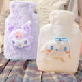 Sanrio Plush Hot Water Bottle Hello Kitty Kuromi Cinnamoroll Melody Reusable Heating Hot Water Bottle Bag Girls Gifts 250ML Fayshow. 