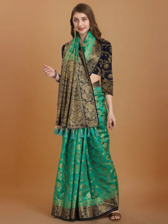 Banarasi%20Cotton%20Silk%20Saree%20For%20Women%20(Multicolor)%20-%20Image%203