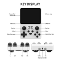 RGB20S Retro Game Console Handheld Video Game Console Easy To Use 16G+64G 3.5 Inch IPS Screen Open Source System (White). 