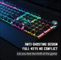 Gaming Keyboard for PC Laptop Tablet 104 Keys Wired RGB Backlit Keyboard. 