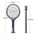 3 in1 Electric Bat Rotary Pest Control Stick Indoor and Outdoor Hand-held Mosquito Swatter with Telescopic Rod. 