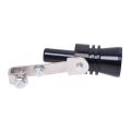 Aluminum Turbo Sound Whistle Exhaust Pipe Tailpipe BOV Blow-off Valve Simulator Black (Size XL). 