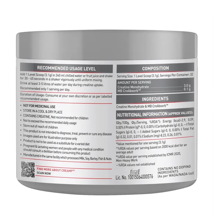 MuscleBlaze%20Creatine%20Monohydrate%20100g%2032%20Servings%20with%20CREAMP%20Micronized%20Powder%20for%20Muscle%20Building%20-%20Image%203