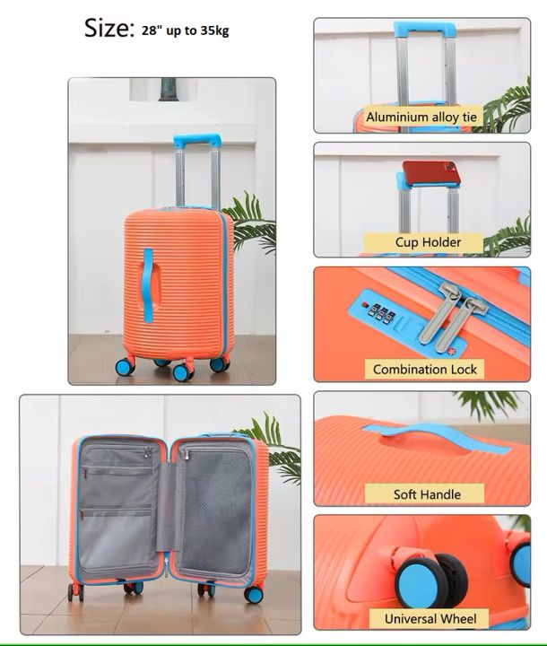 20"%20Barrel%20Shaped%20Waterproof%20%20and%20Unbreakable%20Hard%20Suitcase%20for%20Travel%20%20up%20to%2010kg%20Handcarry%20-%20Image%203