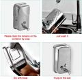 Wall Mounted Stainless Steel Manual Soap Dispenser Washroom Kitchen Bathroom Shower Dispenser 800ML. 