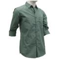 KILOMETER Green Solid Casual Shirt For Men. 