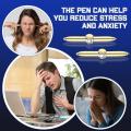 Business pen Fidget pen Versatile Stress reducer Help thinking Spinning pen Anxiety gift Anti-stress LED light pen for Office School Adults Students. 