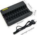 LED Display Smart Battery Charger for AA/AAA NiMH Lithium Rechargeable Batteries. 